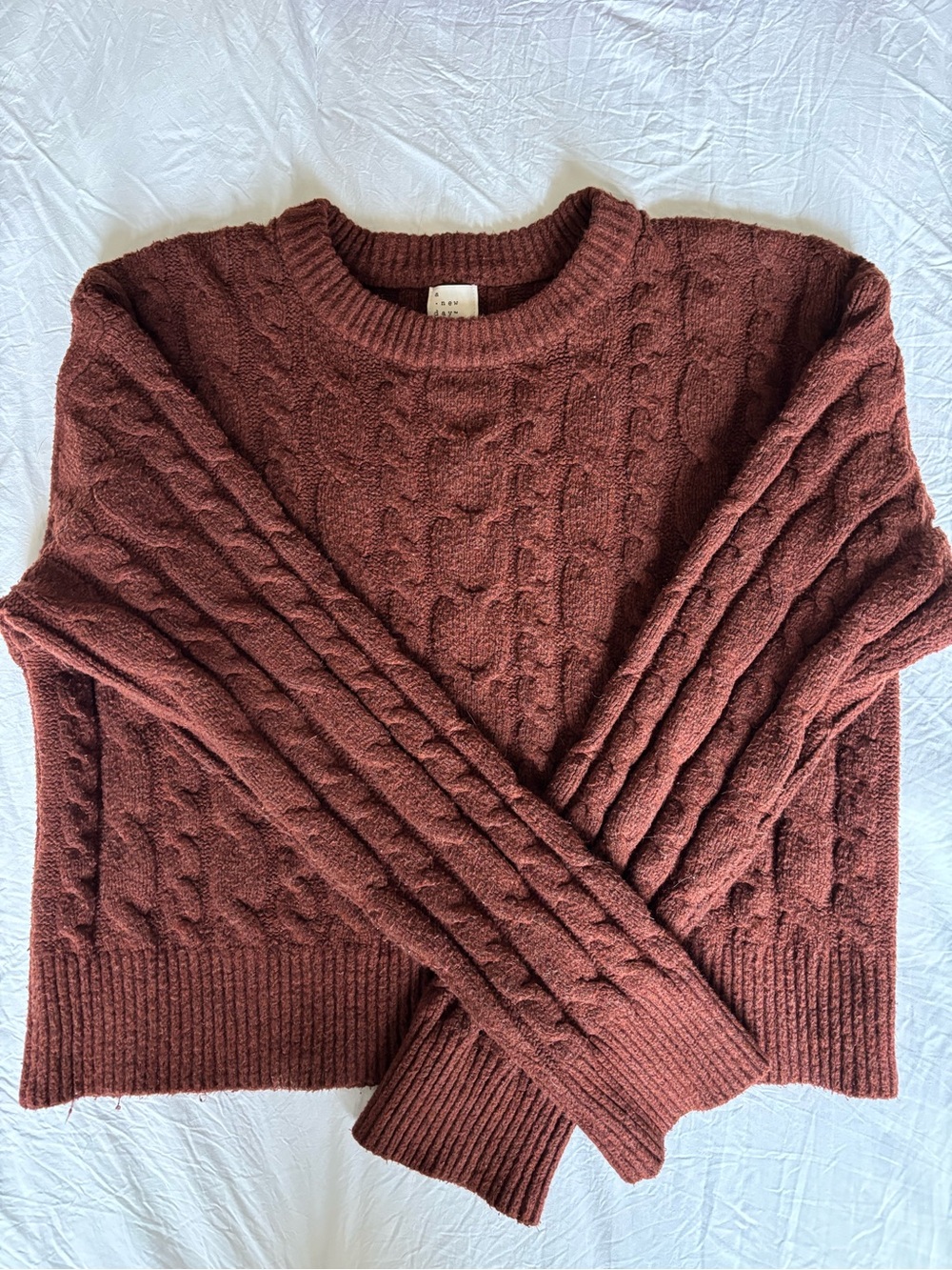Rust Cable Knit Sweater - Picture 2 of 2
